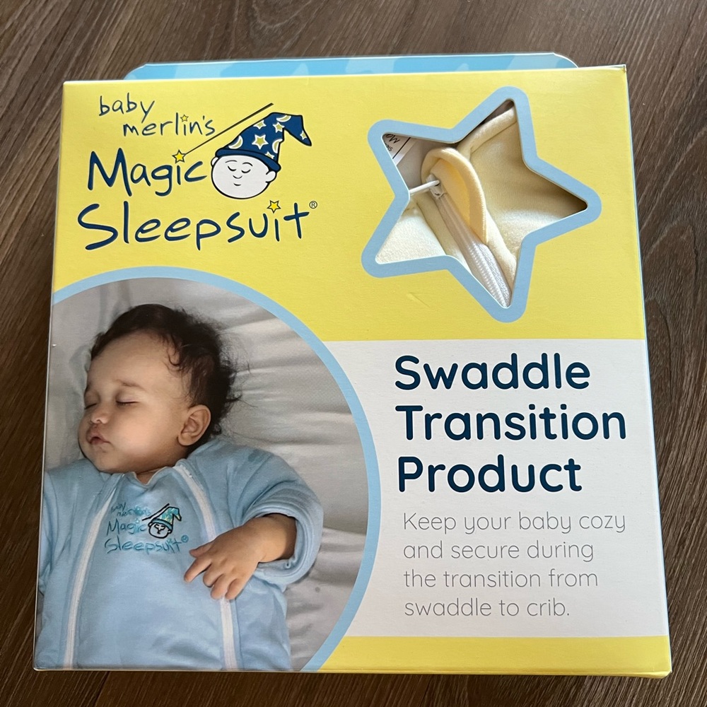 BRAND NEW Baby Merlin's Magic Sleepsuit Swaddle Wrap Transition Product 3-6Month